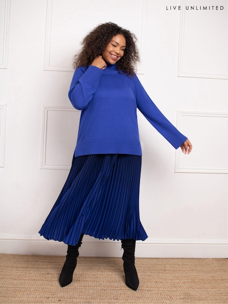 Live Unlimited Blue Ombre Pleated Skirt (AU8941) | €45