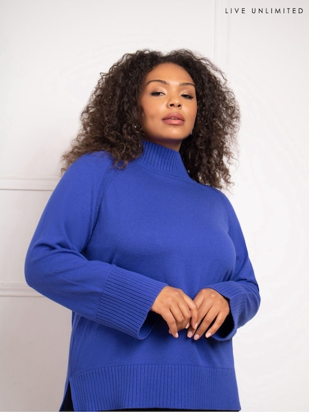 Live Unlimited Blue Mock Neck Jumper (AU8962) | €50