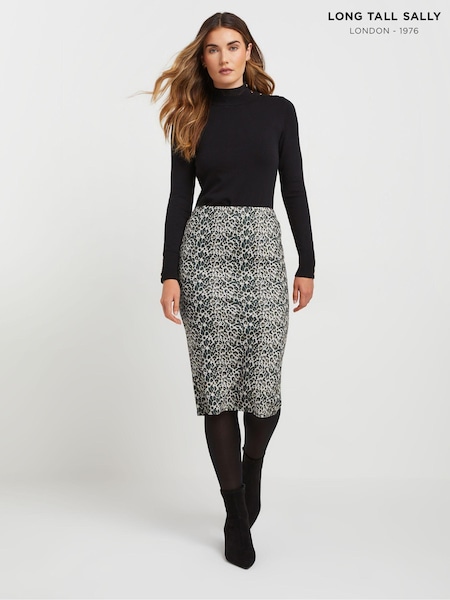 Long Tall Sally Printed Midi Skirt (AU9027) | ‏156‏₪