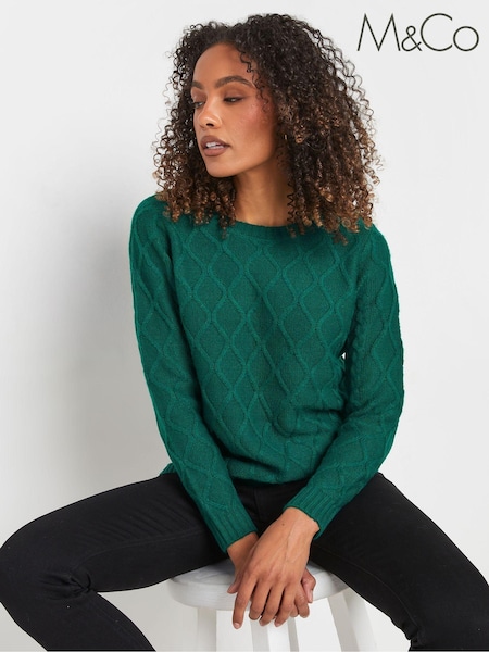 M&Co Big Diamond Cable Jumper (AU9072) | 246 LEI