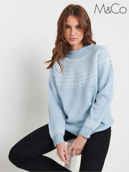 M&Co Placement Fairisle Pattern Jumper (AU9074) | 268 LEI