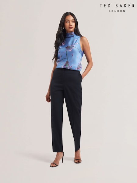 Ted Baker Blue Varosa Printed Sleeveless Cowl Neck Top (AU9140) | 5,948 UAH