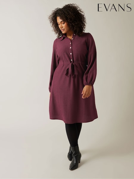 Evans Red Short Dress With Gold Buttons (AU9200) | €60