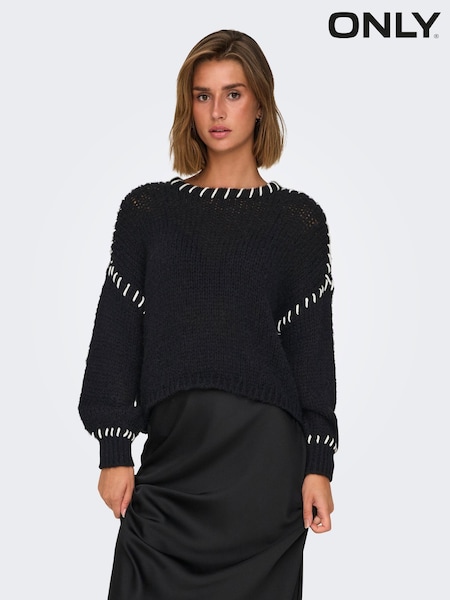 ONLY Contrast Stitch Knitted Jumper (AU9206) | 30 €