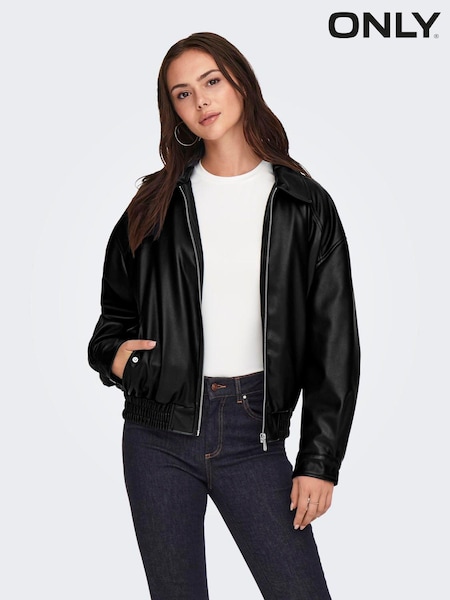 ONLY Faux Leather Bomber Jacket (AU9217) | 33 €