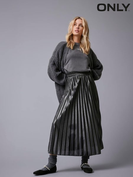 ONLY Metallic Pleated Midi Skirt (AU9261) | 25 €