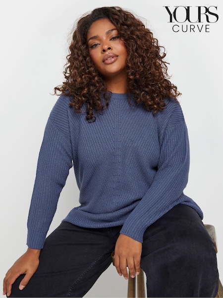 Yours Curve Blue Essential Jumper (AU9355) | $42