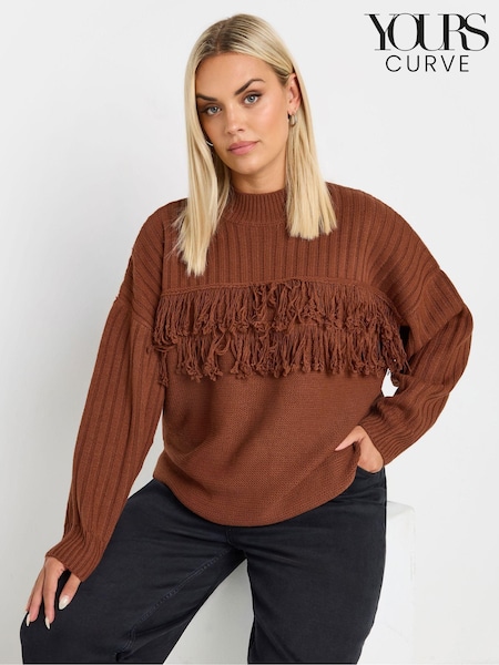 Yours Curve Orange Fringe Jumper (AU9390) | 2,043 UAH