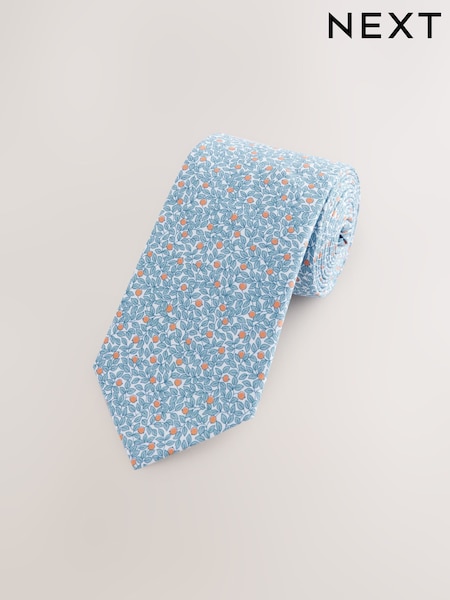 Hidcote Leaves 100% Cotton Printed Tie (AU9463) | 173 QAR