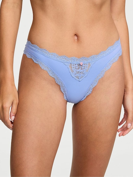 Victoria's Secret Blue Cameo Lace Trim Thong Knickers (AU9519) | €15.50