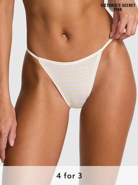 Victoria's Secret PINK Mellow Yellow Cotton String Bikini Knickers (AU9532) | €10.50