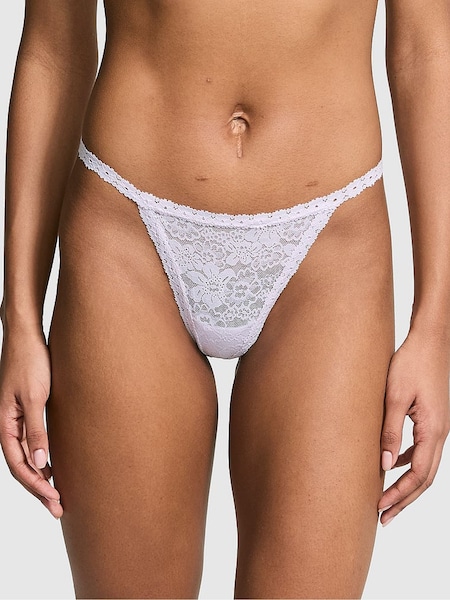 Victoria's Secret PINK Purple Whisper G String Floral Lace Knickers (AU9533) | €10.50
