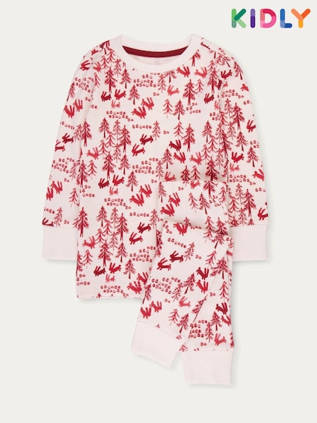 Punainen - Kidly 100% Organic Cotton Pyjamas (AU9615) | €35