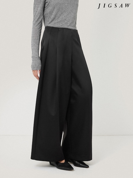 Jigsaw Satin Volume Cropped Trousers (AU9655) | 122 €
