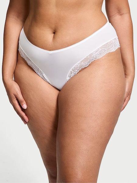 Victoria's Secret White Cheeky Rose Lace Trim Knickers (AU9728) | €15.50