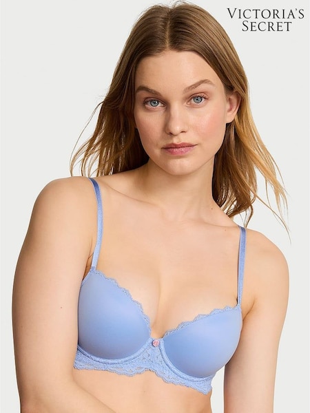Victoria's Secret Blue Cameo Lace Trim Lightly Lined Demi Bra (AU9730) | €52