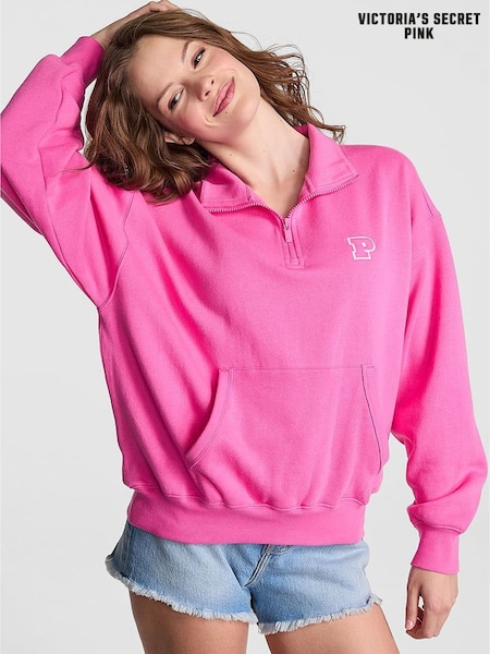 Victoria's Secret PINK Pink Gossip Half Zip Sweatshirt (AU9736) | €63