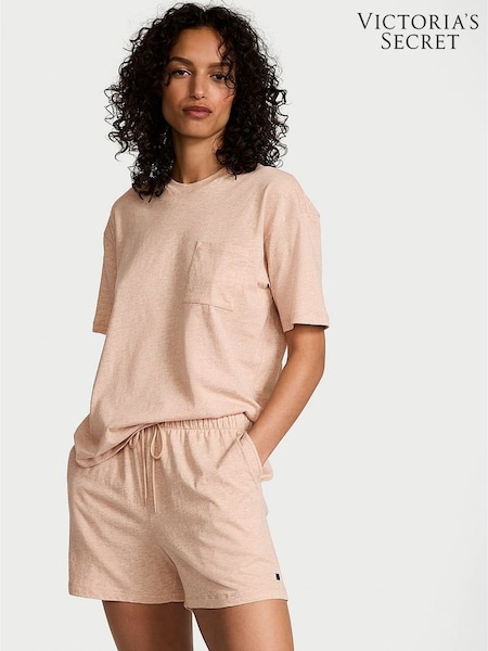 Victoria's Secret Heather Pretty Blush Pink Short Cotton Pyjama Set (AU9764) | €52