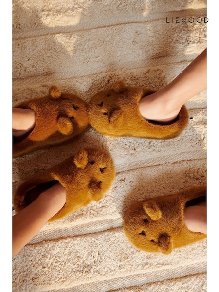 Liewood Aviaja Christmas Reindeer Brown Slippers (AU9898) | €44