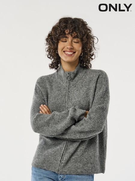 ONLY Zip Up High Neck Knitted Cardigan (AU9960) | € 32