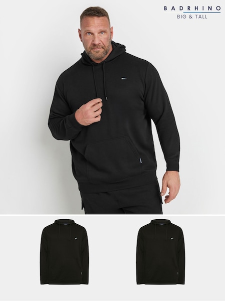 BadRhino Big & Tall Black Hoodies 2 Pack (AU9985) | 282 QAR
