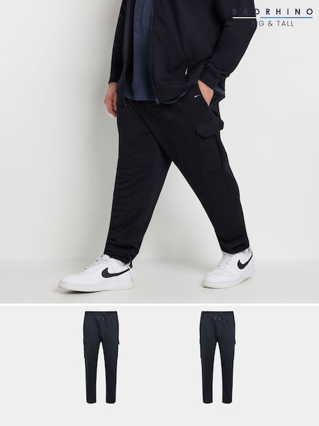 BadRhino Big & Tall Blue Cargo Joggers 2 Packs (AU9990) | ₪287