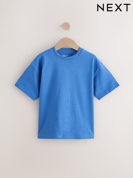 Soft Blue Relaxed Fit Short Sleeve T-Shirt (3-16yrs) (AV0032) | €5 - €10