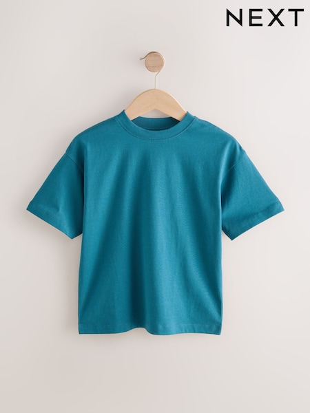 Teal Blue Relaxed Fit Short Sleeve T-Shirt (3-16yrs) (AV0033) | €5 - €10