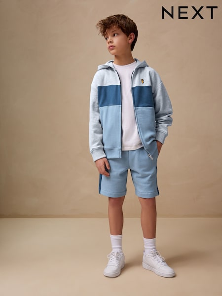 Blue Colour Block Zip Through Hoodie Set (3-16yrs) (AV0044) | $46 - $60