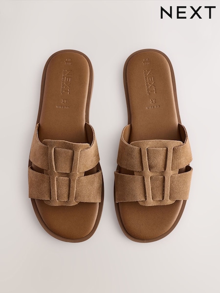 Tanfärgad Brun - Forever Comfort® Slot Mule Sandals (AV0103) | kr360