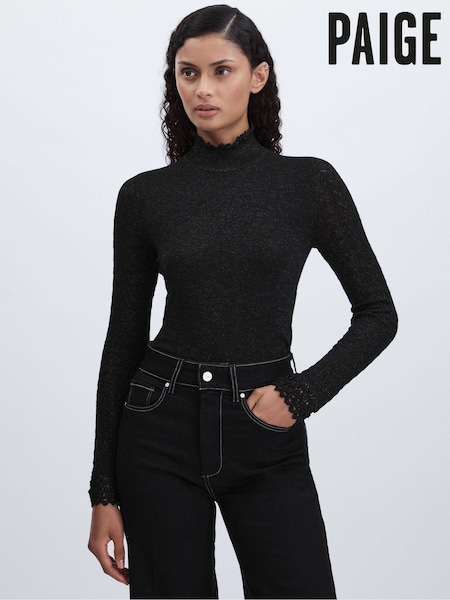 Paige Metallic Thread Pointelle Stitch Top (AV0138) | 406 €