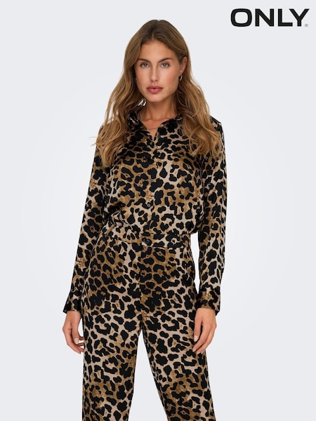 ONLY Animal Leopard Print Long Sleeve Shirt (AV0312) | 94 QAR