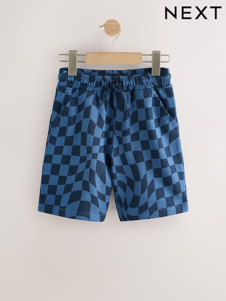 Blue Checkerboard Regular Fit Basic Shorts (3-16yrs) (AV0616) | AED41 - AED66