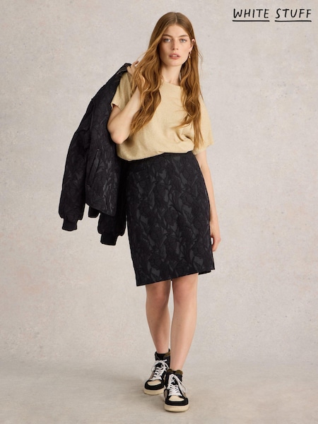 White Stuff Black Coral Jacquard Skirt (AV0903) | €43.50
