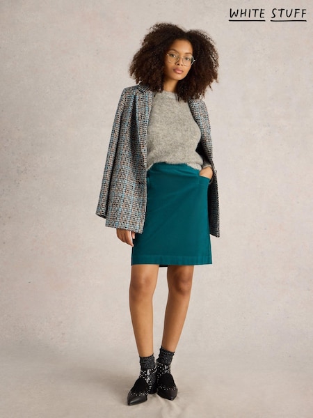 White Stuff Green Coral Velvet Skirt (AV0926) | 188 QAR