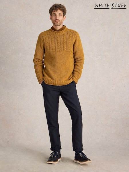 White Stuff Cable Mix Crew Neck Jumper (AV0929) | 280 LEI