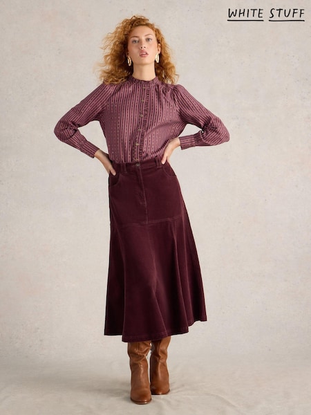 White Stuff Purple Aster Metallic Stripe Shirt (AV0966) | €48