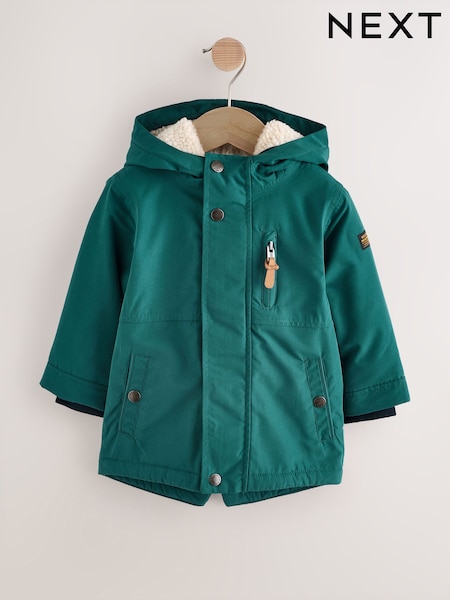 Verde de pădure - Waterproof Borg Lined Parka Coat (3mths-7yrs) (AV0983) | 209 LEI - 238 LEI