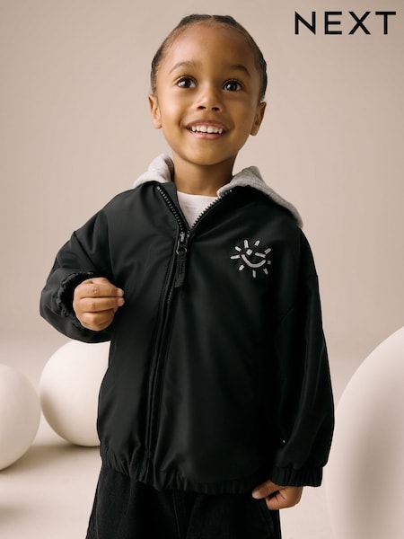 Black Hooded Bomber Jacket (3mths-7yrs) (AV1002) | €30 - €35