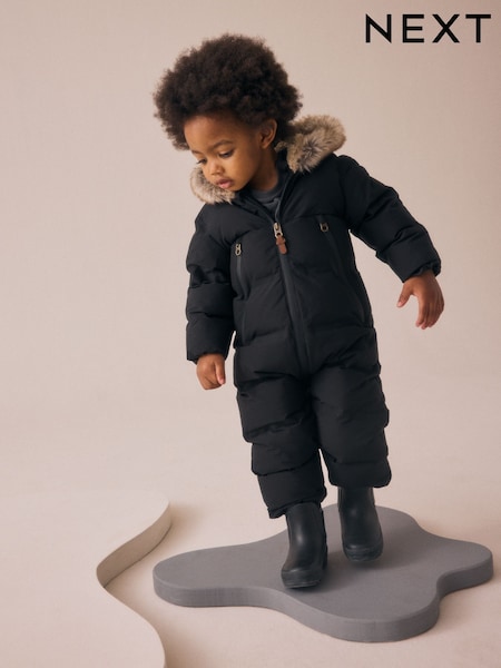 Black Waterproof Padded Snowsuit (3mths-7yrs) (AV1010) | €47 - €53