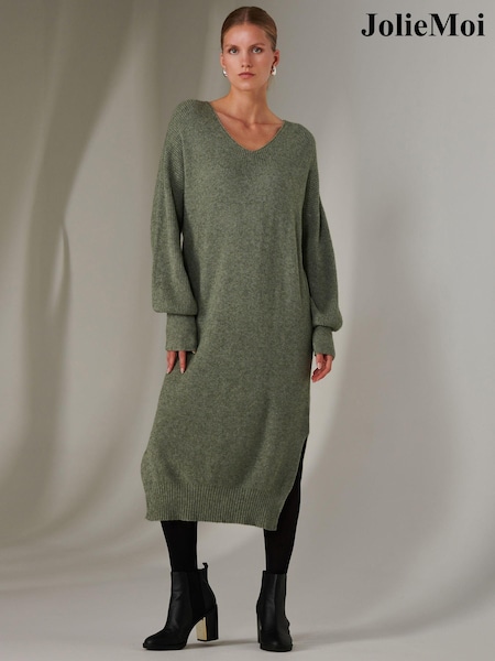 Jolie Moi Long Sleeve Fine Knit Jumper Dress (AV1018) | €40