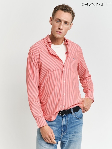 GANT Red Regular Classic Poplin Check 100% Cotton Shirt (AV1137) | R$ 940