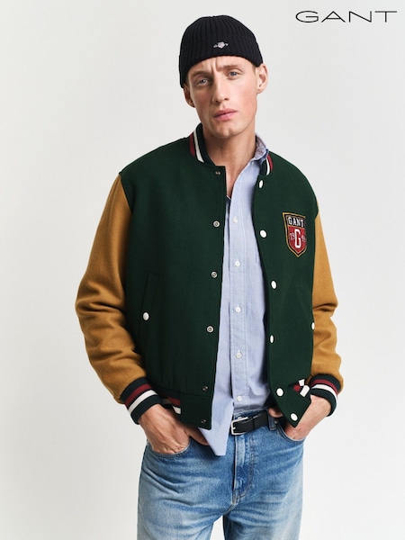 GANT Green Wool Blend Varsity Jacket (AV1145) | €464