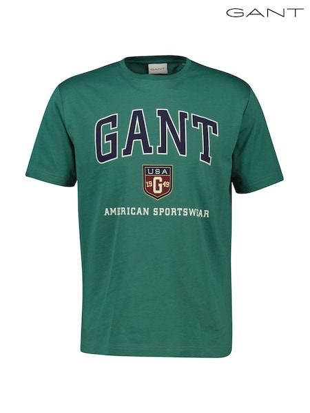 GANT Green Sports Varsity Graphic T-Shirt (AV1153) | R$ 445