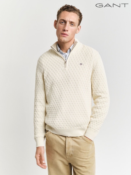 GANT Quarter Zip Textured Jumper (AV1156) | 103 €