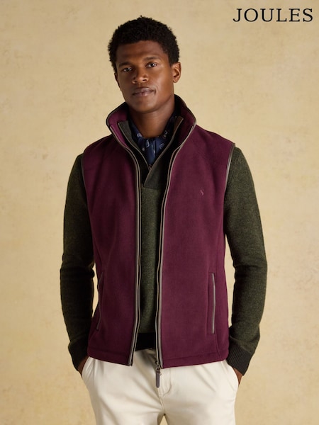 Heritage Fleece Burgundy Red Gilet (AV1162) | R$ 680