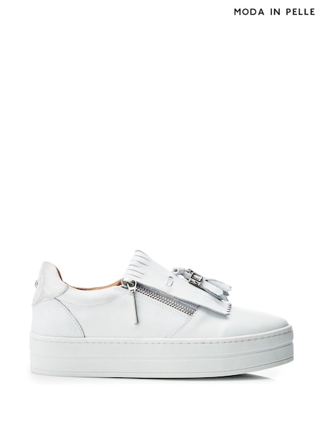 Moda in Pelle Bessans Tassle Fringe Slab Sole Trainers (AV1164) | AED317