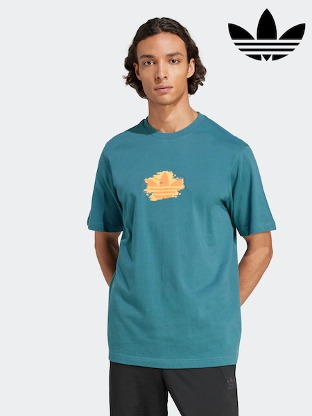 adidas Originals Teal Blue Sunset Trefoil T-Shirt (AV1172) | R$ 295