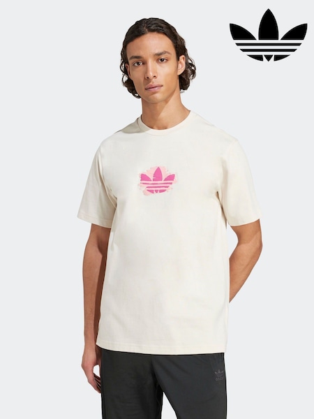 adidas Originals White Sunset Trefoil T-Shirt (AV1174) | 148 QAR