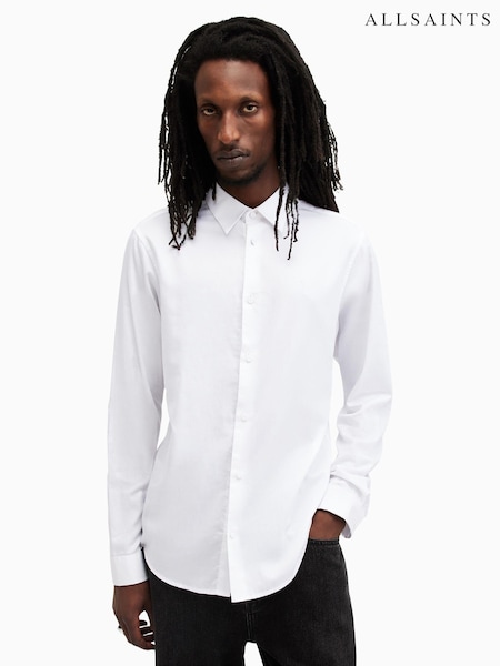 AllSaints White Echo Long Sleeve Shirt (AV1195) | €170